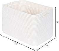 Vista 9 de MINTWOOD Design Cesta de almacenamiento para estantes, cestas decorativas para organizar, cesta para libros, caja de cubo de almacenamiento