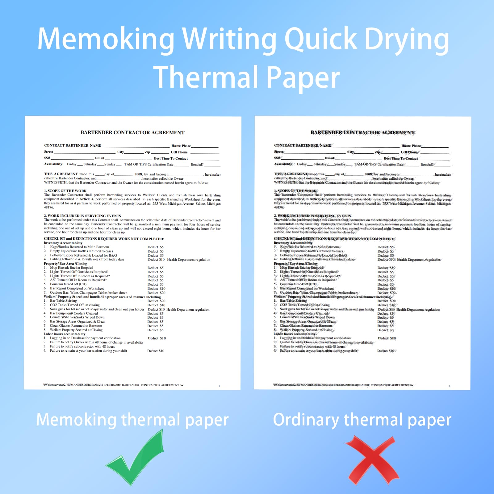 Papier Thermique A4 210 x 297 mm Lot de 100 Feuilles Compatible Phomemo TATTMUSE A285M A28U M08F M834 M832D M08D