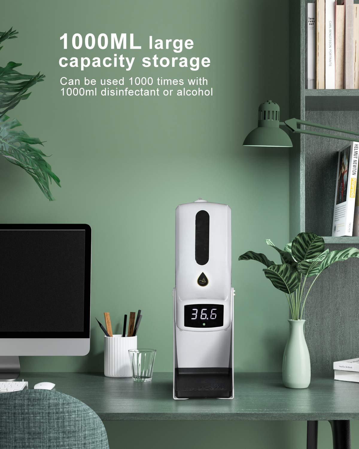 Buy DX Automatic Hand Sanitizer Dispenser with Thermometer, Wall Mount