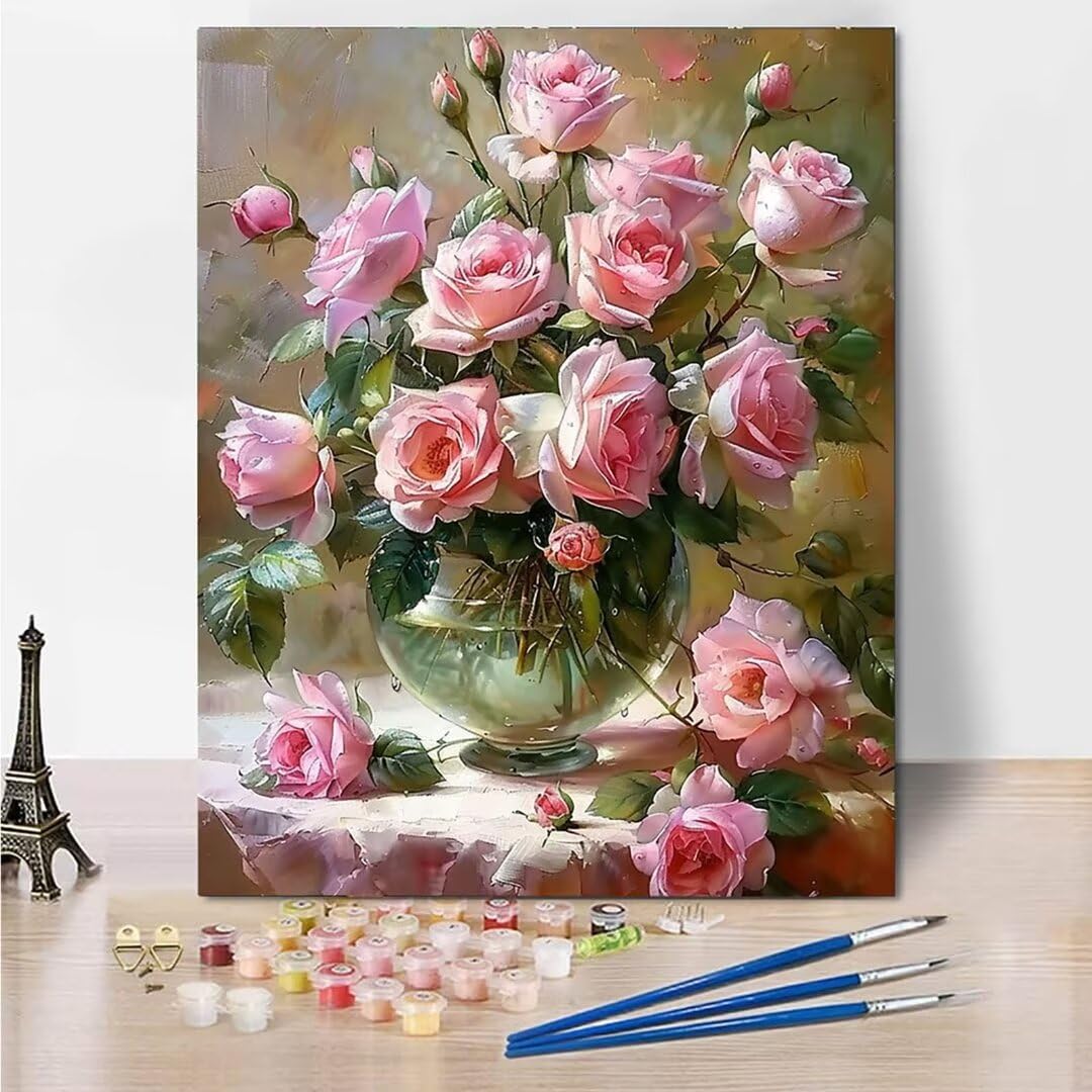RNXAOPEN Dipingere con i Numeri Bambini, Passatempo per Adulti Kit Lavoretti Creativi per Bambini, Paint by Numbers Idee Regalo Bambina Bambino, Giochi Creativi Giochi Bambina name 70x95cm 4479-1