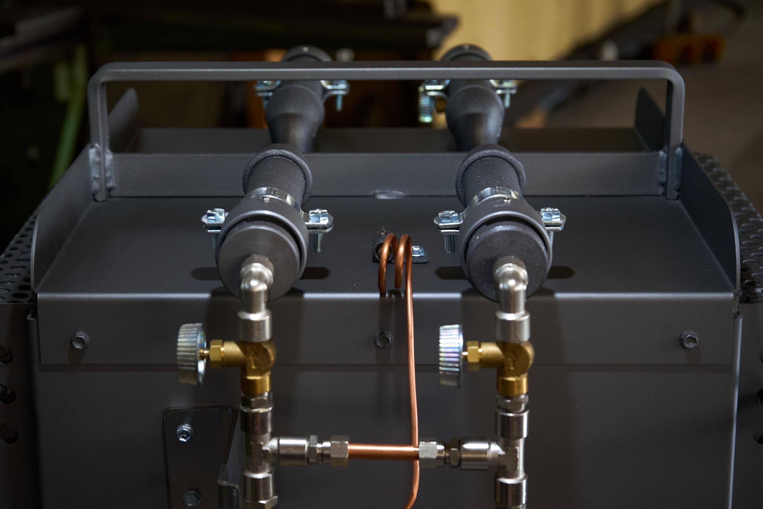 Forge à Gaz Propane Professionnelle avec 2 Brûleurs à Air Aspiré 5000 kcal | Allumage Manuel, Travail des Métaux, Damas et Couteaux, Brûleur à Air Étiré, Portable, Poignée de Transport