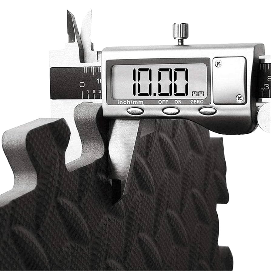 Norsk Reversible Exercise Mats 3/4" Thick EVA Interlocking Foam Tiles, Perfect Home Gym Flooring, 4 Tiles & 8 Trim Pieces, 16 Sq. Ft. 24"x24" Dazzling Blue/Black