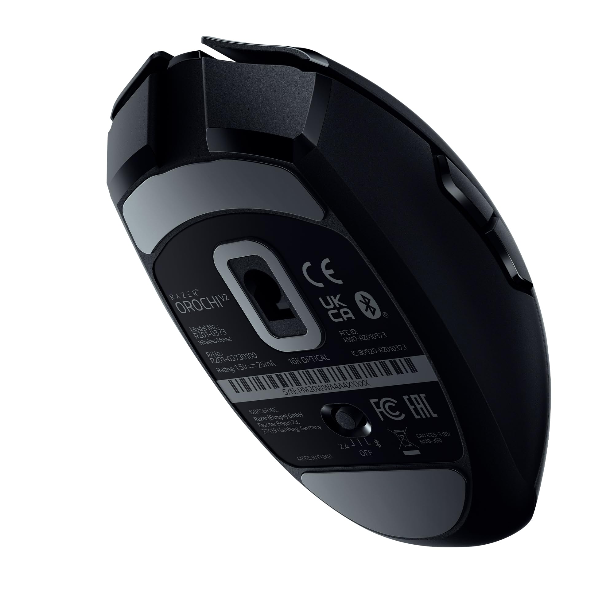 Razer Orochi V2 - Ratón de Juego inalámbrico móvil con hasta 950 Horas de duración de la batería (diseño Ultraligero, 2 Modos inalámbricos, interruptores de ratón mecánicos) Negro