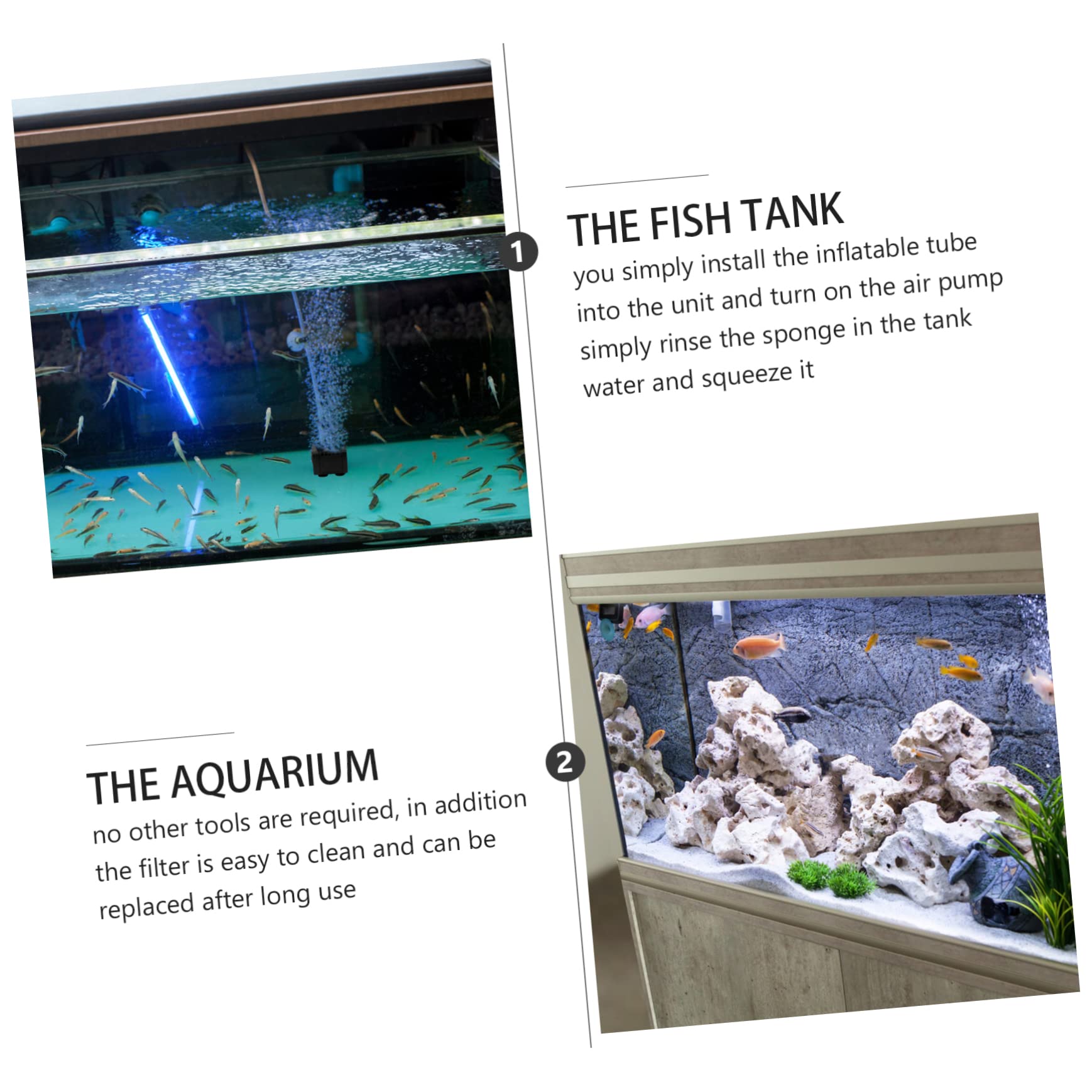 4stücke Aquarium Filter Zubehör Austauschbare Reinigungs-schwämme Für Fischbecken Langlebig Leicht Zu Installieren Mit Feiner Verarbeitung Für Optimale Filterleistung