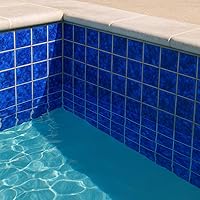 Vista 3 de Tenedos TPACFD-PL - Azulejo cuadrado de porcelana con efecto de salpicaduras de agua azul ultramarino de 3 x 3 pulgadas para cocina, baño, ducha