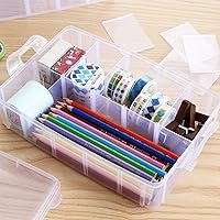 Vista 4 de Sooyee 6 Layers Stackable Storage Container Clear 60 Adjustable Compartments,Compatible with Small Toys Arts and Crafts Piping Tips Hardware Storage