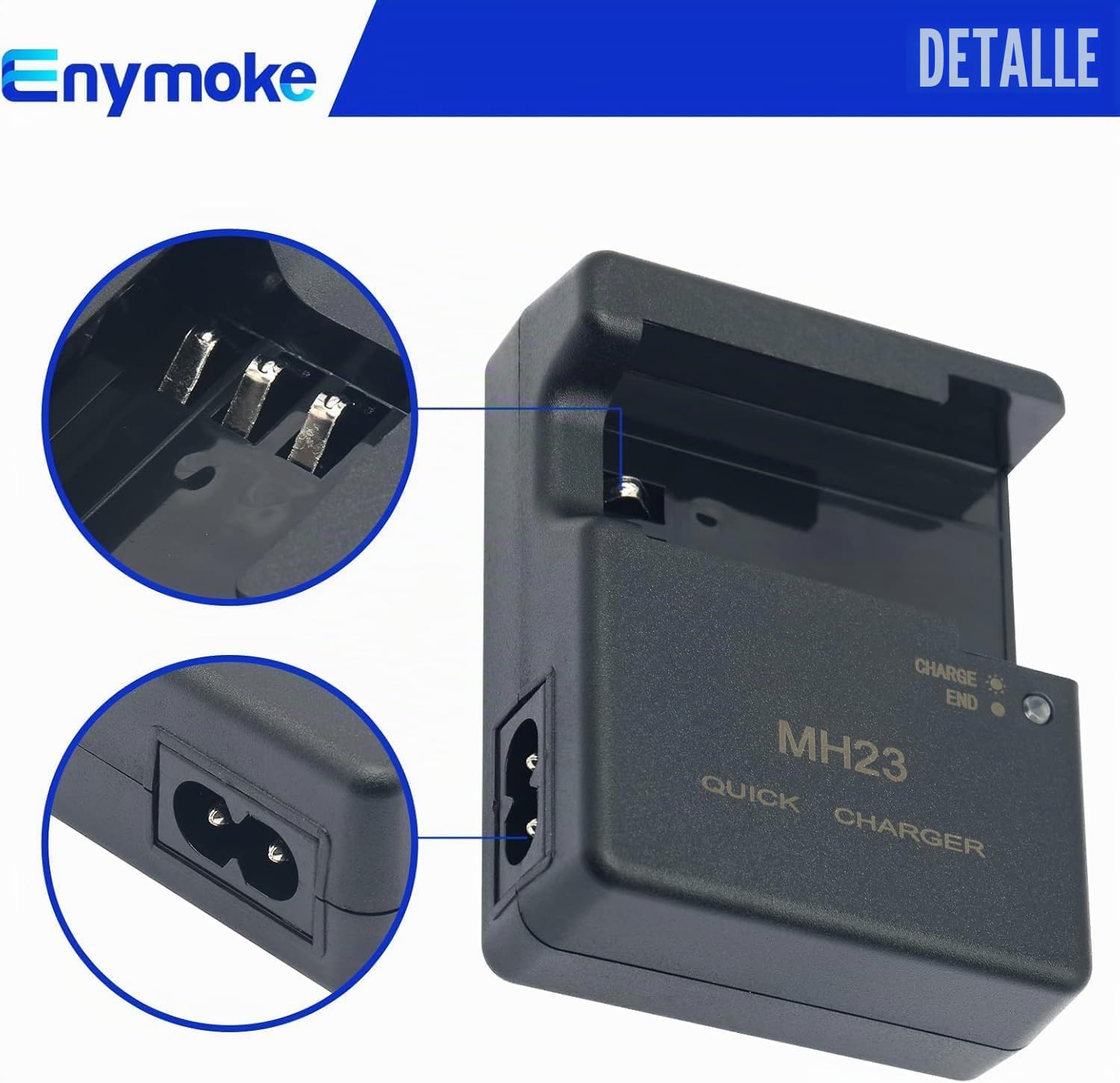 MH-23 Cargador rápido para Nikon: compatible con batería EN-EL9 EN-EL9a para cámaras réflex digitales Nikon D40 D40X D60 D3000 D5000
