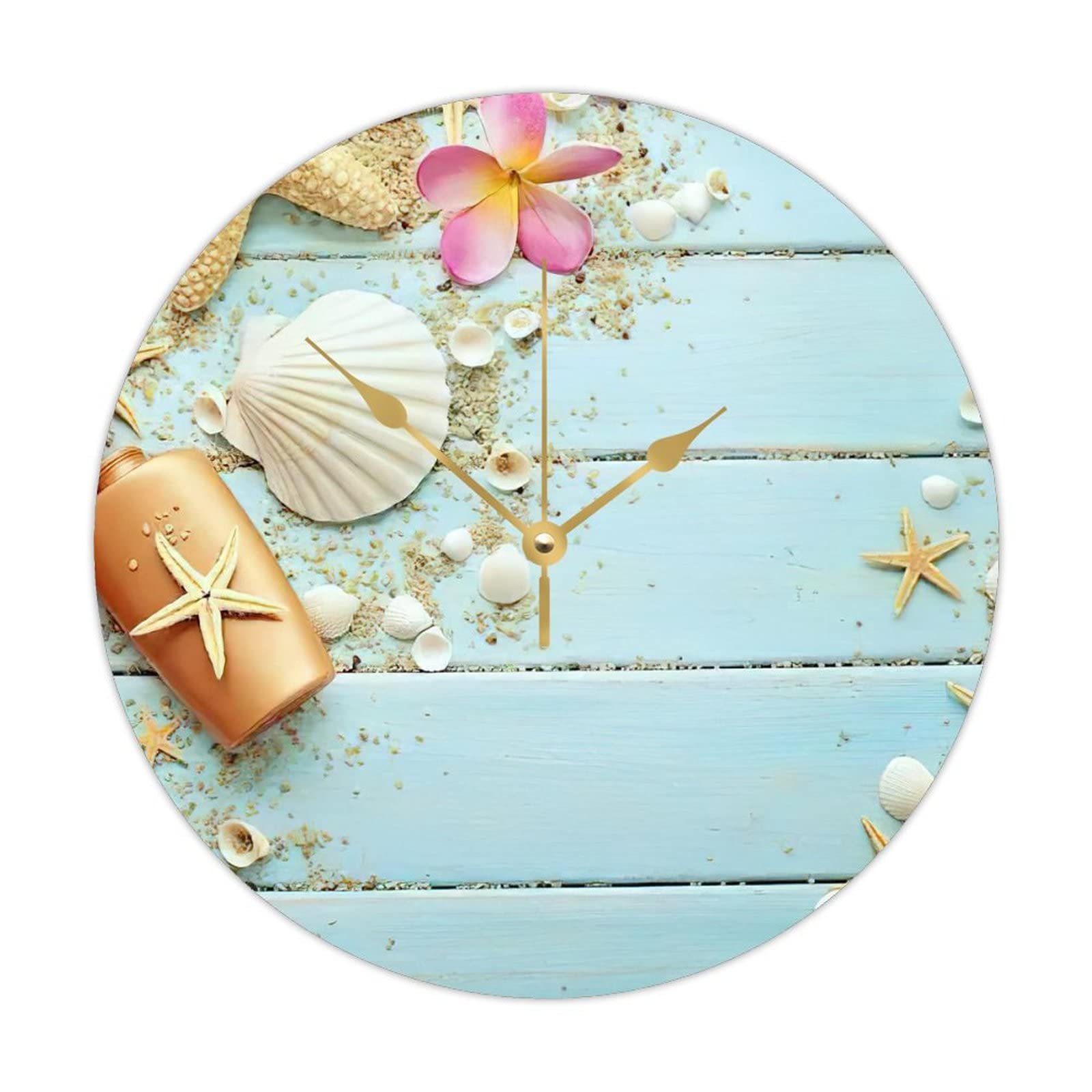 Horloge murale en bois bord de mer grand format pour revivre vos vacances à la plage