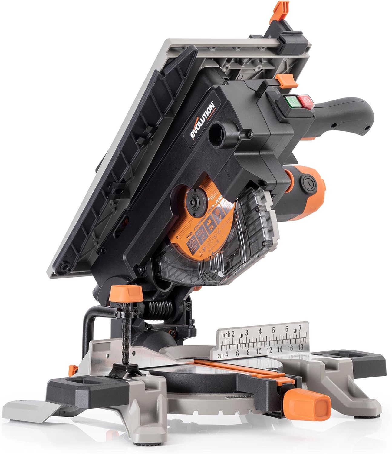 Evolution R8MTS | 8-1/4” Convertible Miter/Table Saw | Multi-Function Saw | 0-45° Bevel