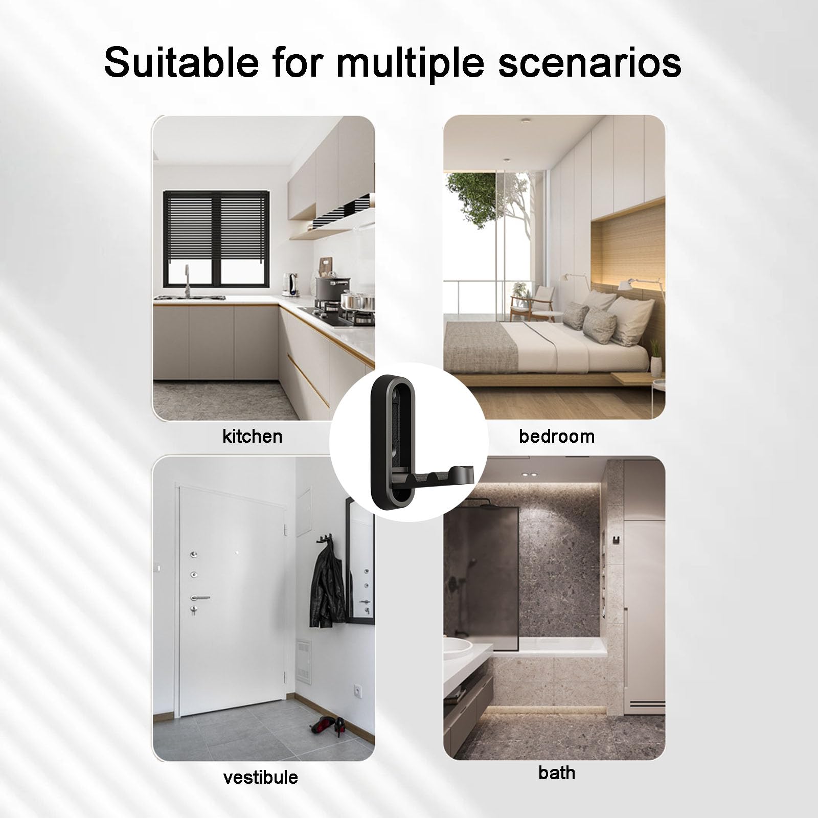 Ganchos Plegables Para Pared - 2 Unidades, Aleación De Zinc, Soporte 10 Kg, Estilo Minimalista