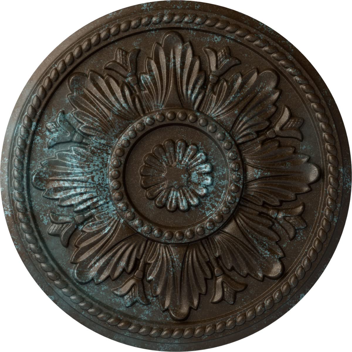 Ekena Millwork CM18EDBBS Edinburgh Ceiling Medallion, Bronze Blue Patina