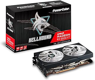 PowerColor Hellhound AMD Radeon RX 6600 XT Gaming Graphics Card with 8GB GDDR6 Memory, Powered by AMD RDNA 2, HDMI 2.1