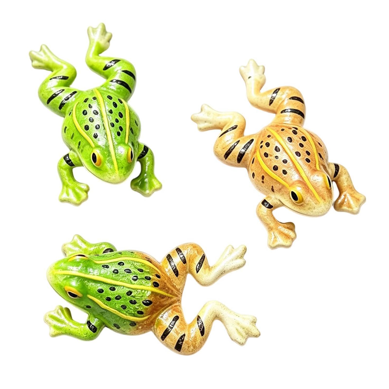 3pcs Simulation Frog Ornament Weatherproof & Versatile Resin Simulation Frog Statue Natural Texture & Floating Design for Outdoor Backyard Decor