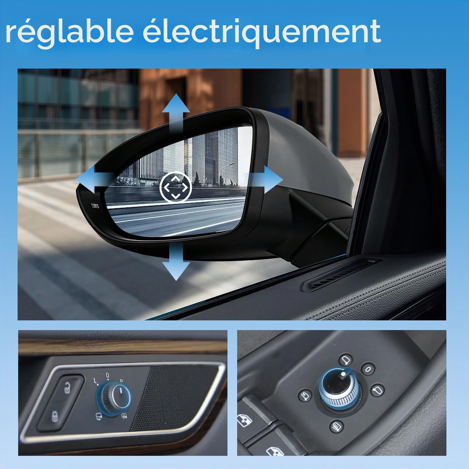 Rétroviseur extérieur pour VW Golf 8 année 2019 - Rétroviseur électrique chauffant Accessoires avec clignotant gauche côté conducteur 6 pins