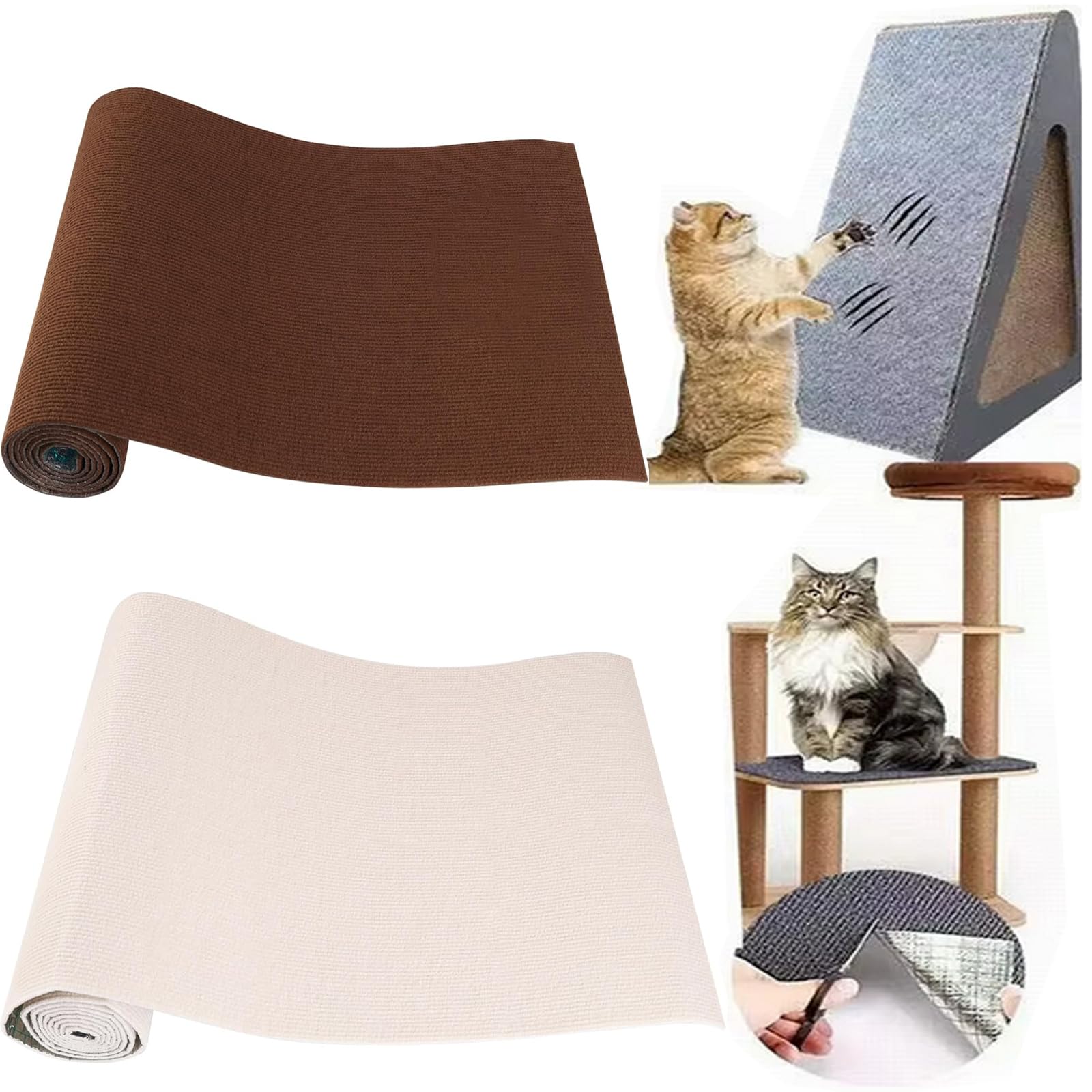Tapis griffoir chat canapé auto-adhésif haute résistance 40x200cm