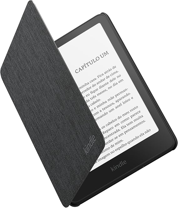 Kindle Paperwhite com capa de tecido preta elegante