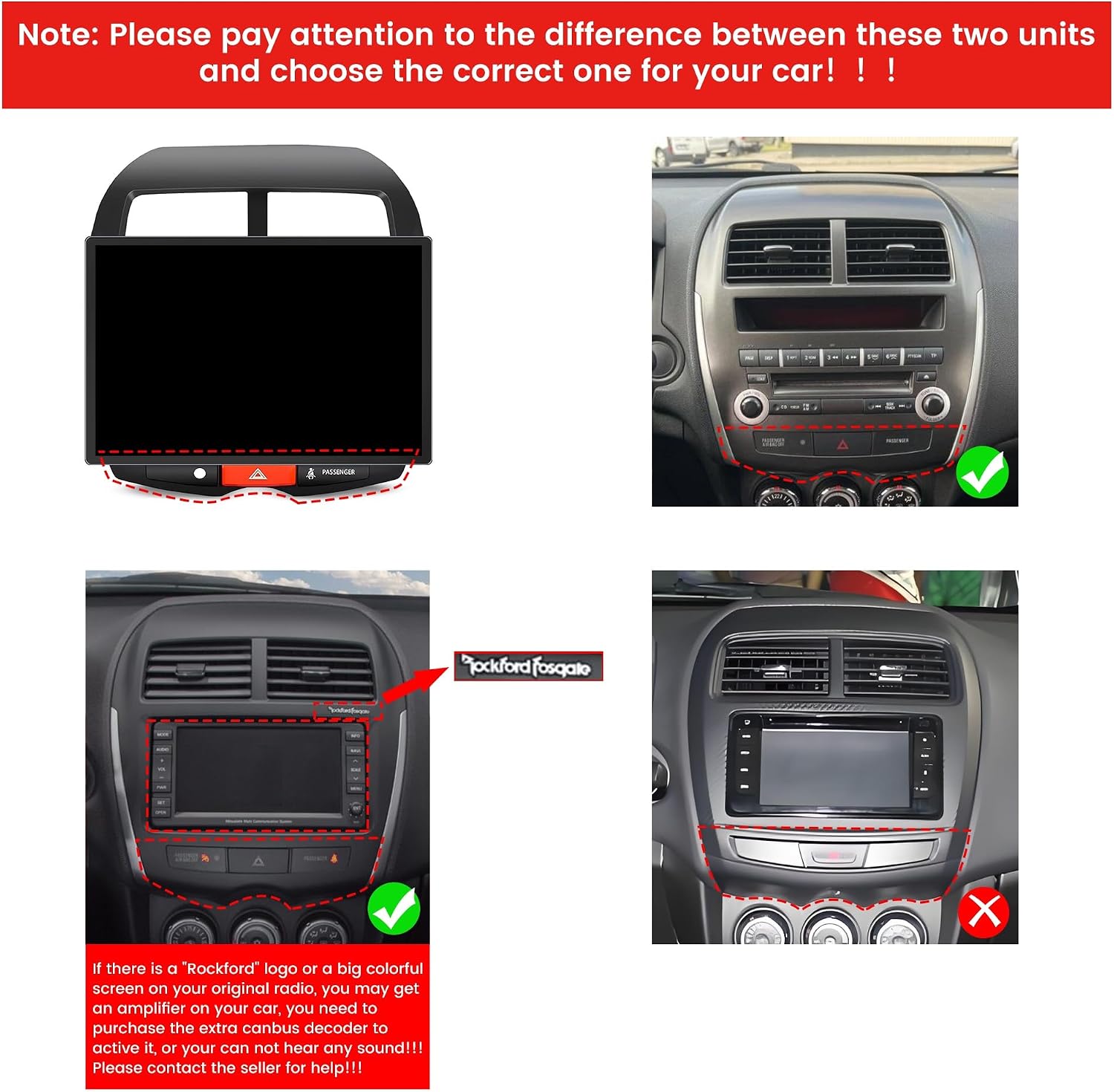 Comparison of car stereo units for Mitsubishi ASX