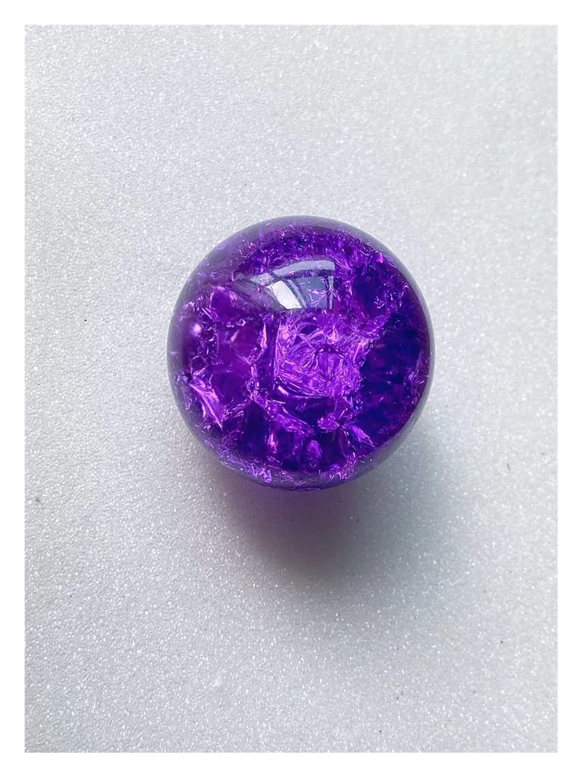 COQJWTRJUE Home Collections Crystal Glass Ice Crack Ball Fountain Water Stone Turning Beads (Color : Purple)