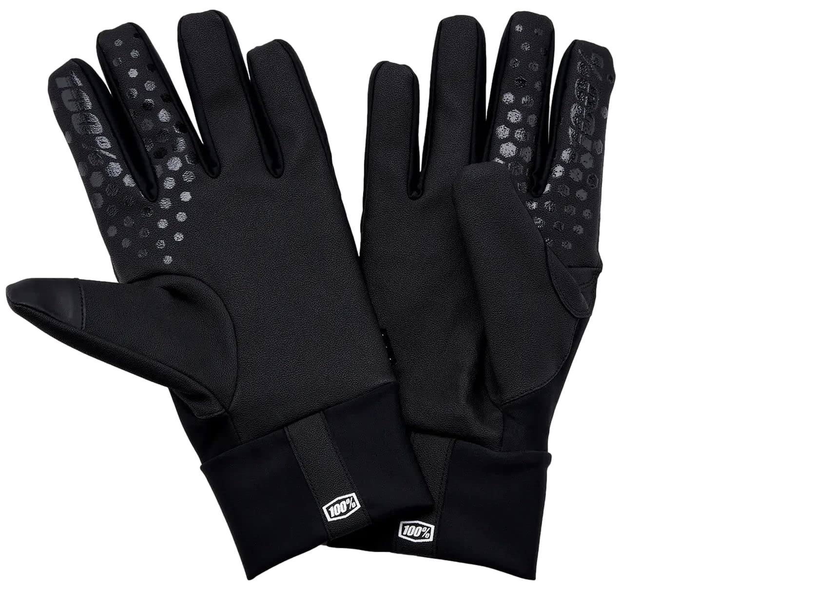 100% GUANTES Hydromatic Brisker Gloves Black-M, Guanti Unisex-Adulto, Nero (Negro), M