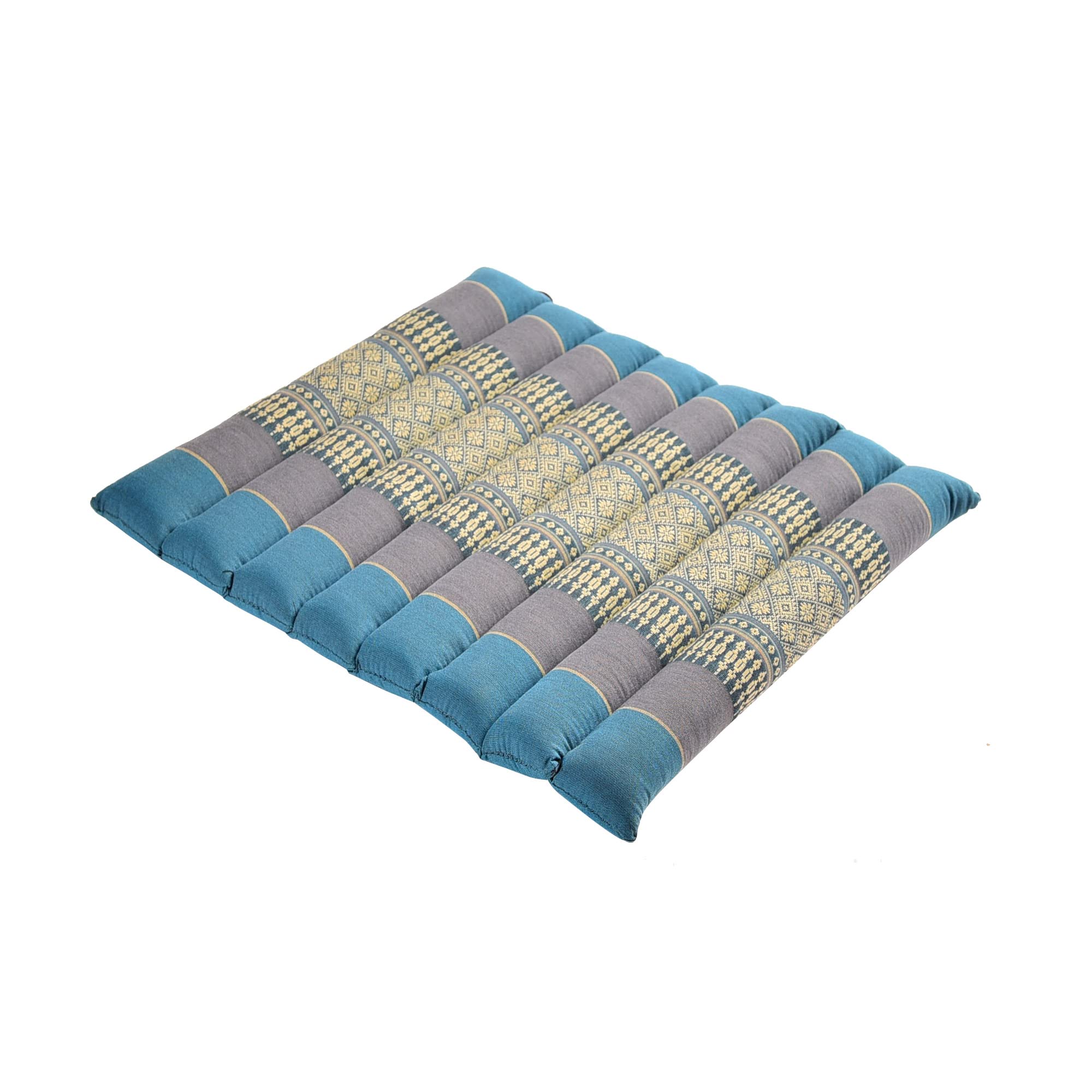 Rollable Cushion - Organic Kapok Filling, use Rolled or Flat for Yoga and Meditation, Lightweight, Great car or seat Cushion
