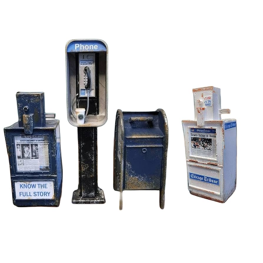 Amazon | ミニチュア アメリカン 公衆電話 1:12スケール メール