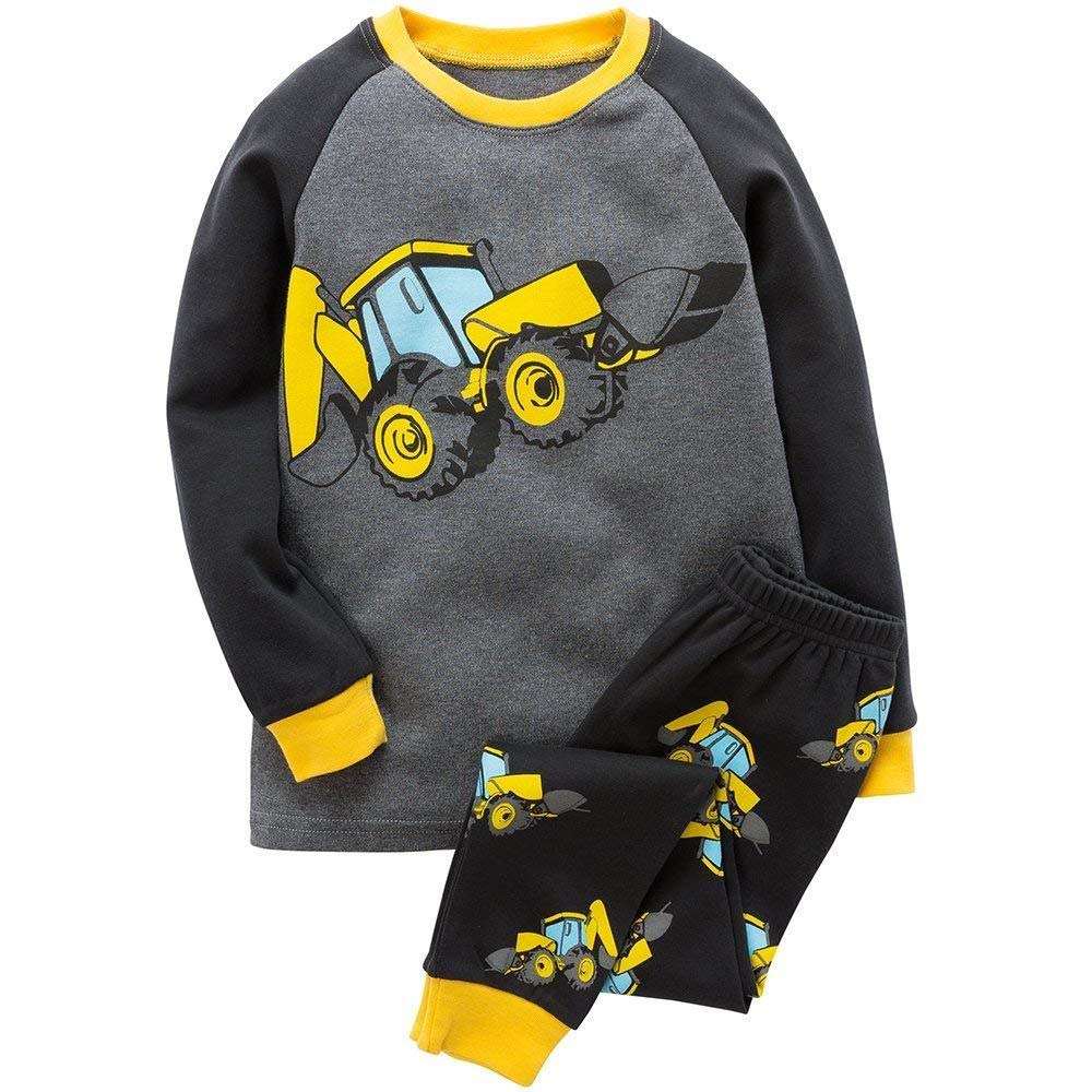 OtherBGKAKA Boys Glow-in-The-Dark Dinosaur Astronaut Kids Cotton Sleepwear 2 Piece