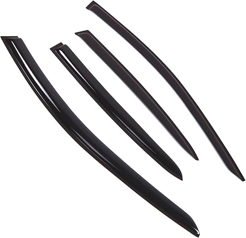 Tuningpros WD2-834 Deflector de visera de ventana de montaje exterior color humo oscuro juego de 4 piezas compatible con Mercedes-Benz GLA200 GLA250