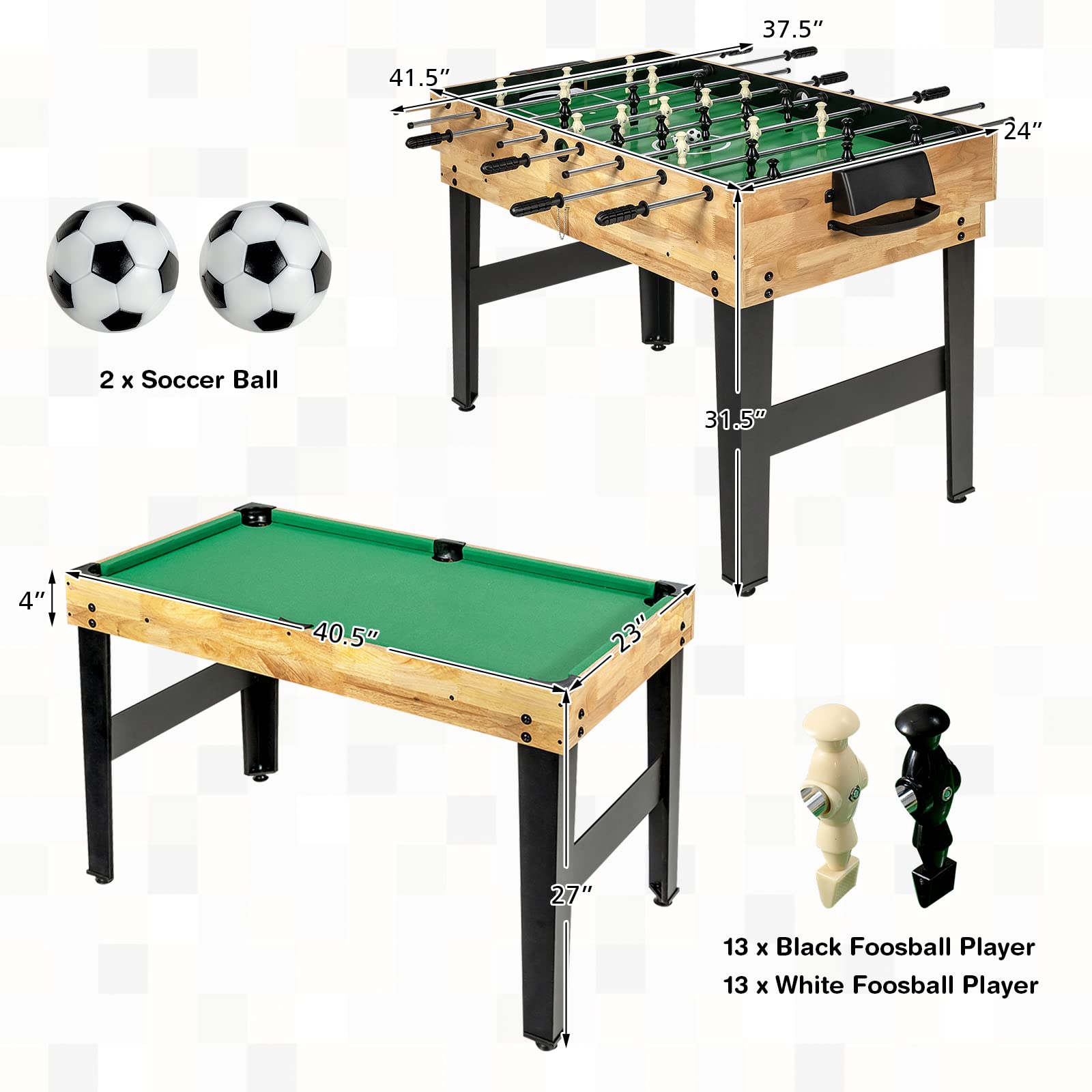 Giantex 10in1 Multi Game Table, Combo Game Table Set w/Hockey