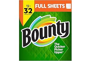Bounty White Full-Sheet Paper Towels: Essential Clean for Your Home (12 Rolls)