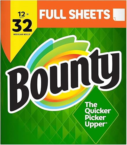 Bounty Toallas de papel de hoja completa, color blanco (86 hojasrollo, 12 ct.)