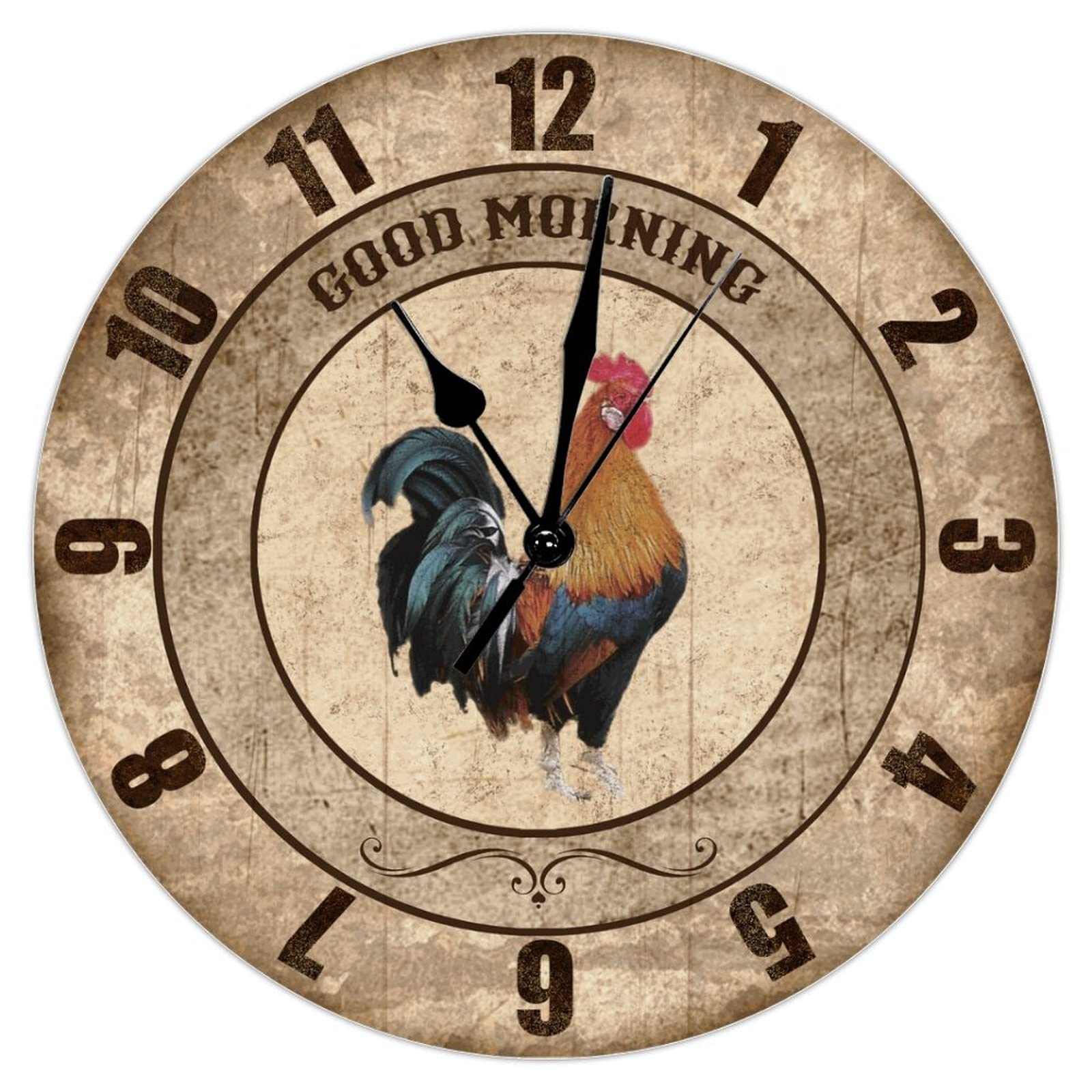 Horloge coq silencieuse sans tic-tac pour un sommeil paisible