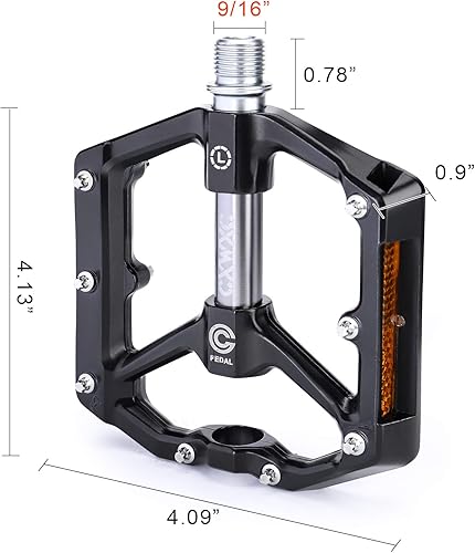 Vista 6 de CXWXC Pedales de bicicleta de carretera/MTB - Pedales de bicicleta de aleación de aluminio - Pedal de bicicleta de montaña con clavos