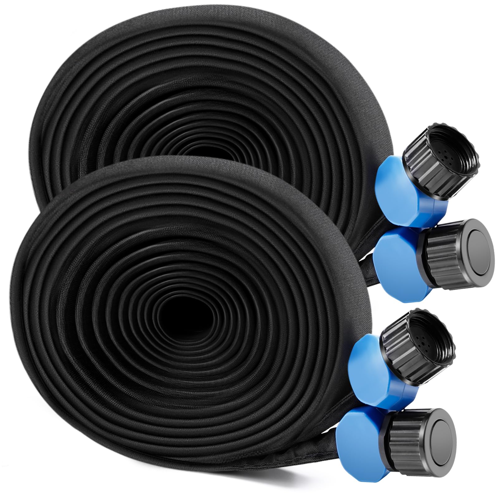 IPOW Heavy Duty Double Layer Design Saves 80% Water Leak Proof Soaker Hose, Drip Watering Hose for Garden, Lawn, Flower Bed, Vegetable Field (25 FT + 50 FT)