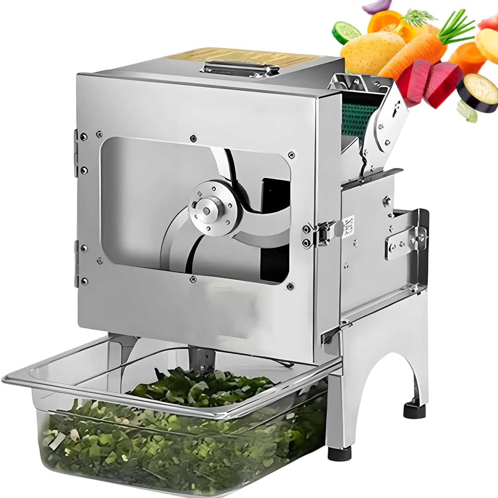 Xjleftonomie Electric Vegetable Chopper And Slicer, Commercial Scallion Slicer, 700 Rpm Electric Leek Cutting Machine For Garlic Ginger Chili Potato Cucumber UpgradedModel