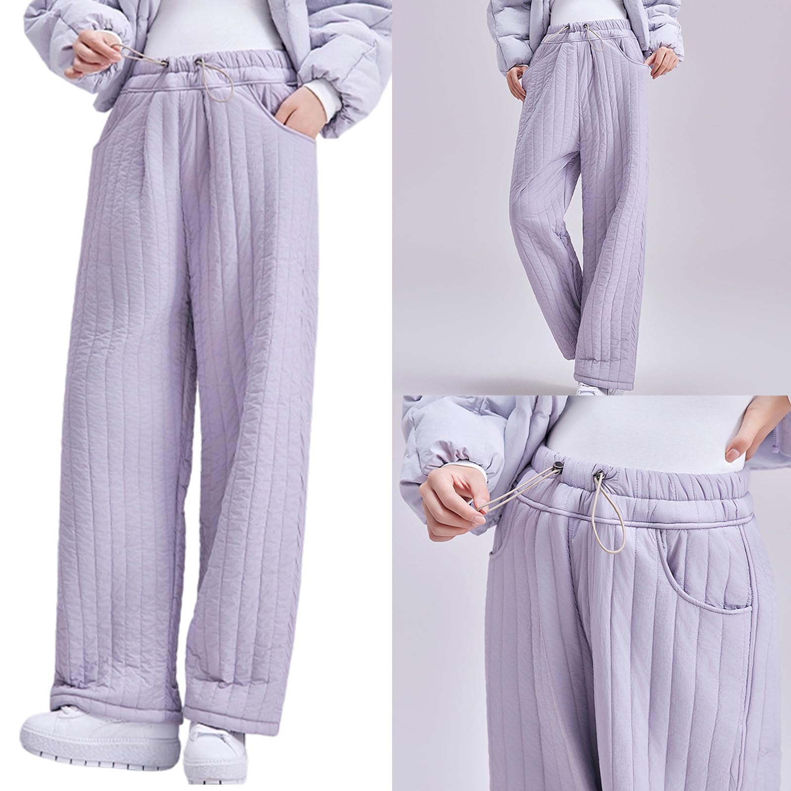 Pantalon de grossesse en nylon respirant avec haute élasticité et isolation pour les activités par temps froid et mode de maternité confortable