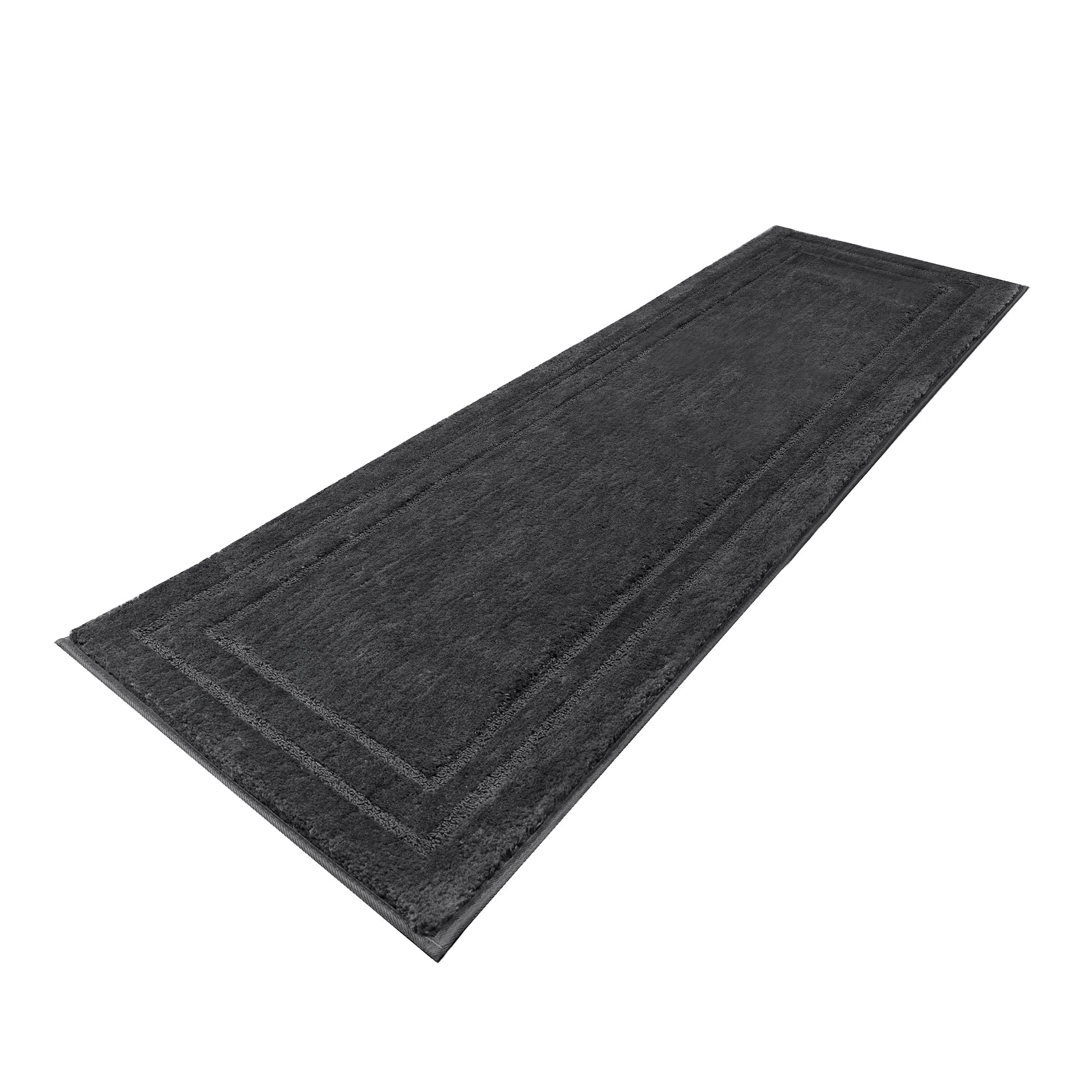 Decomira Alfombra de Baño Antideslizante | Alfombrilla súper Absorbente y Lavable a máquina | para el baño, la Ducha, la bañera o como Alfombra WC | Antracita - 50x150 cm