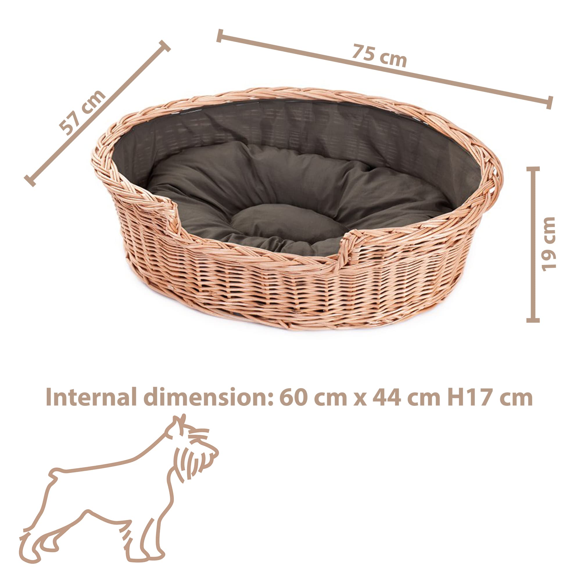 kosz, kosz, naturalna wiklinowa nisza (75 cm, naturalna bez poduszki)