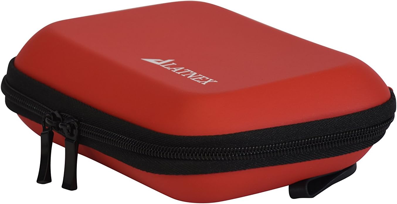LATNEXHard EVA Carrying Case for RF Explorer, Trifield TF2, Cornet ED88T, ED78 Plus Meter, 5-Inch GPS, Electronic Devices, Cameras, Accessories (Red)