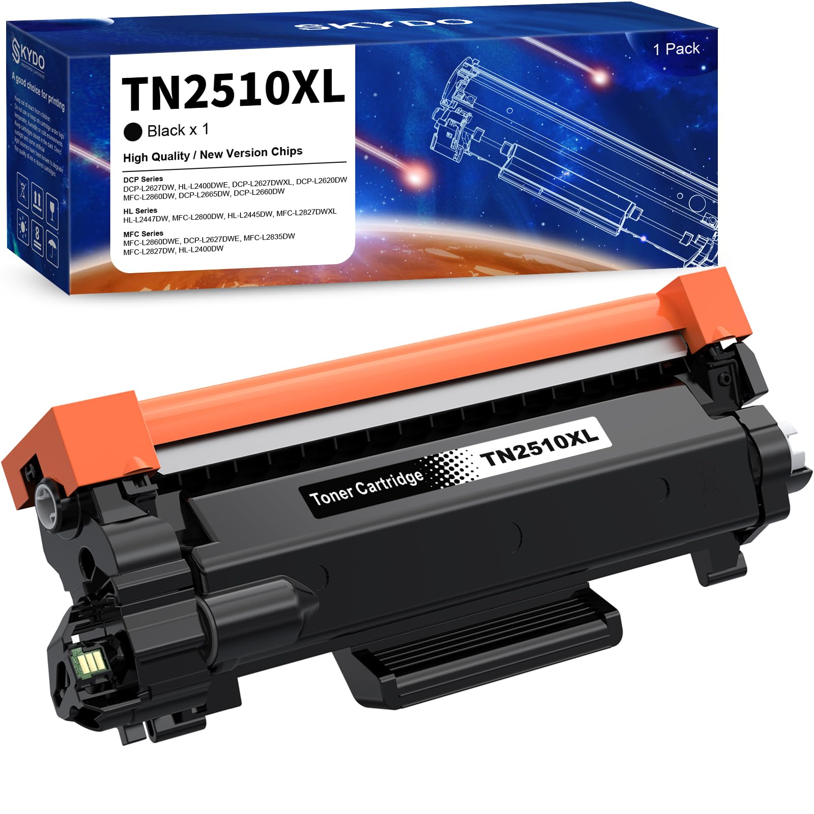 Logic-Seek TN2510 Toner Cartridge Compatible with Brother TN-2510 Suitable for HL-L2400DWE MFC-L2835DW DCP-L2660DW HL-L2445DW MFC-L2827DW(Black