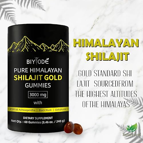 Miniatura 4 de Gomitas Pure Himalayan Shilajit - Suplemento diario natural con Ashwagandha - 60 gomitas - Sin OMG y sin azúcar