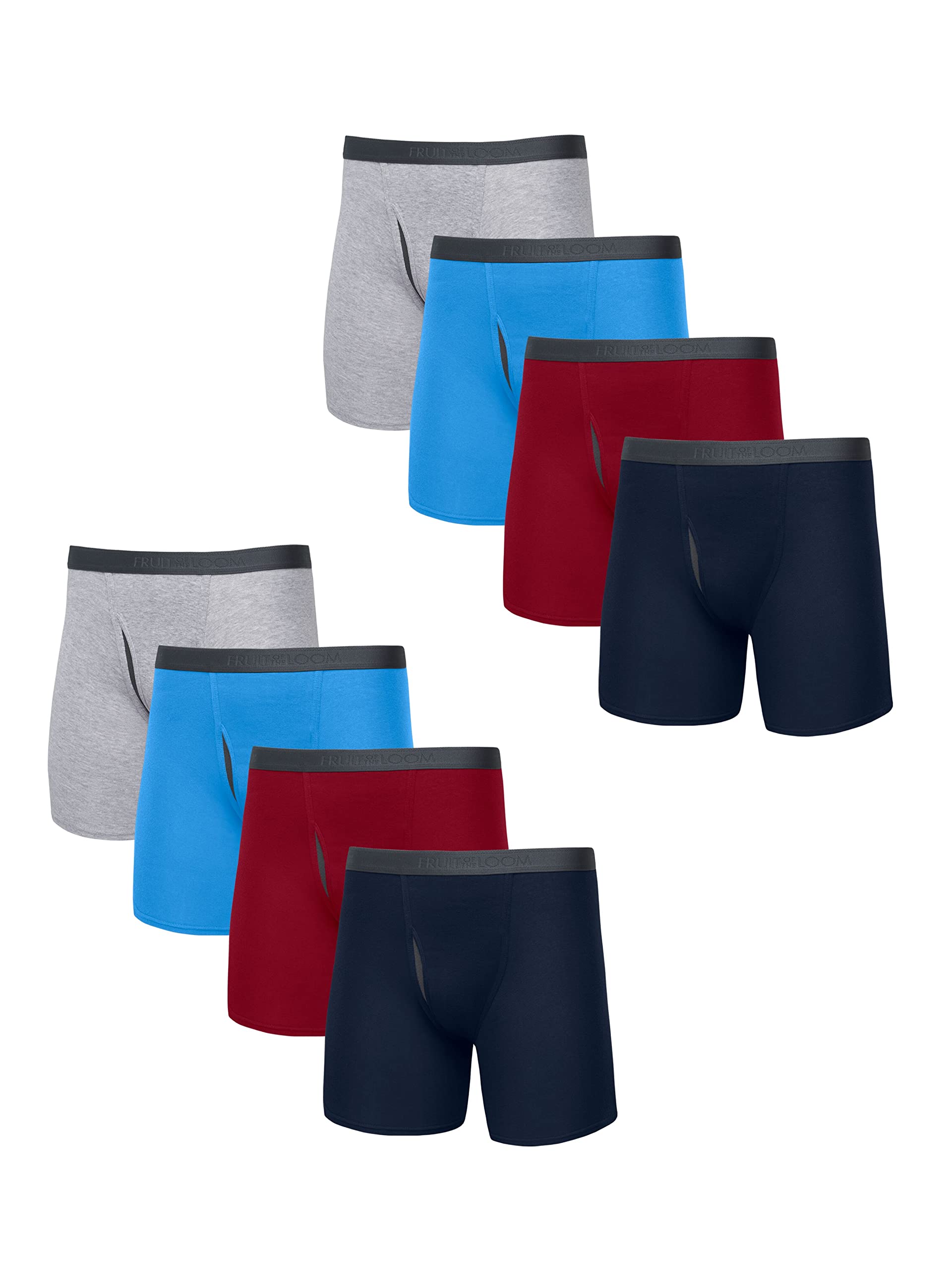 Fruit of The Loom Premium Tag-Free Cotton Underwear (Regular & Big Man) Bóxer Hombre (Pack de 4)
