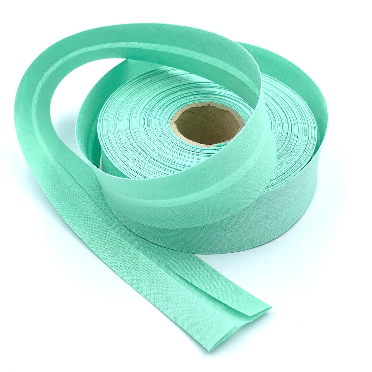 Craft Cult 40mm Wide Plain Bias Binding Tape - 25 Metre Roll (51 - Spearmint Green)