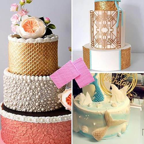 Miniatura 2 de ZQWE Molde de carpeta de escamas de pescado 3D para fondant, moldes de trufas de chocolate, moldes de dulces, herramienta de decoración de