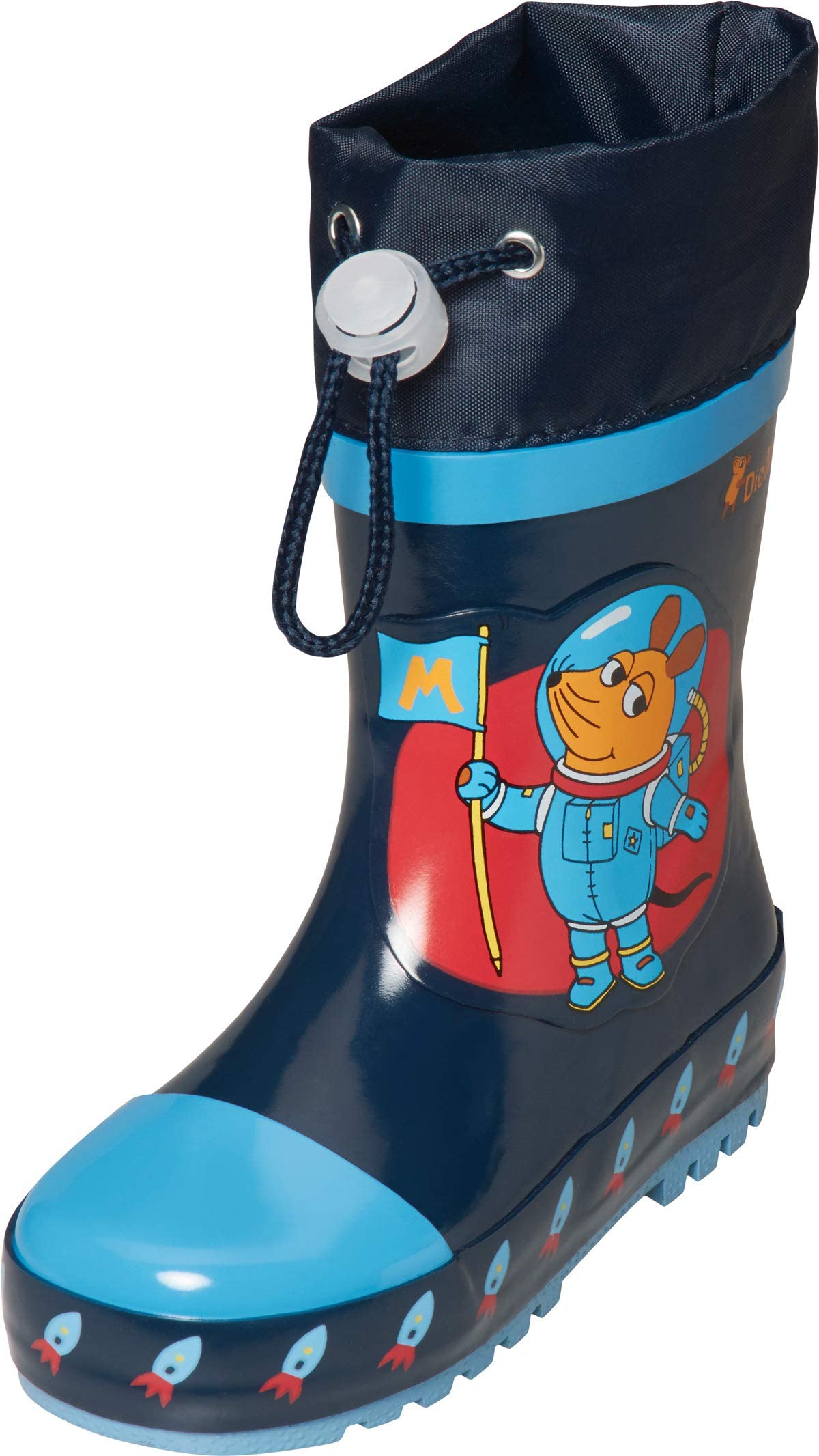 Playshoes GmbH Wellies Mouse Space, Unisex Kids’ Wellington Boots, Blue (Navy 11), 12.5 (30/31 EU)