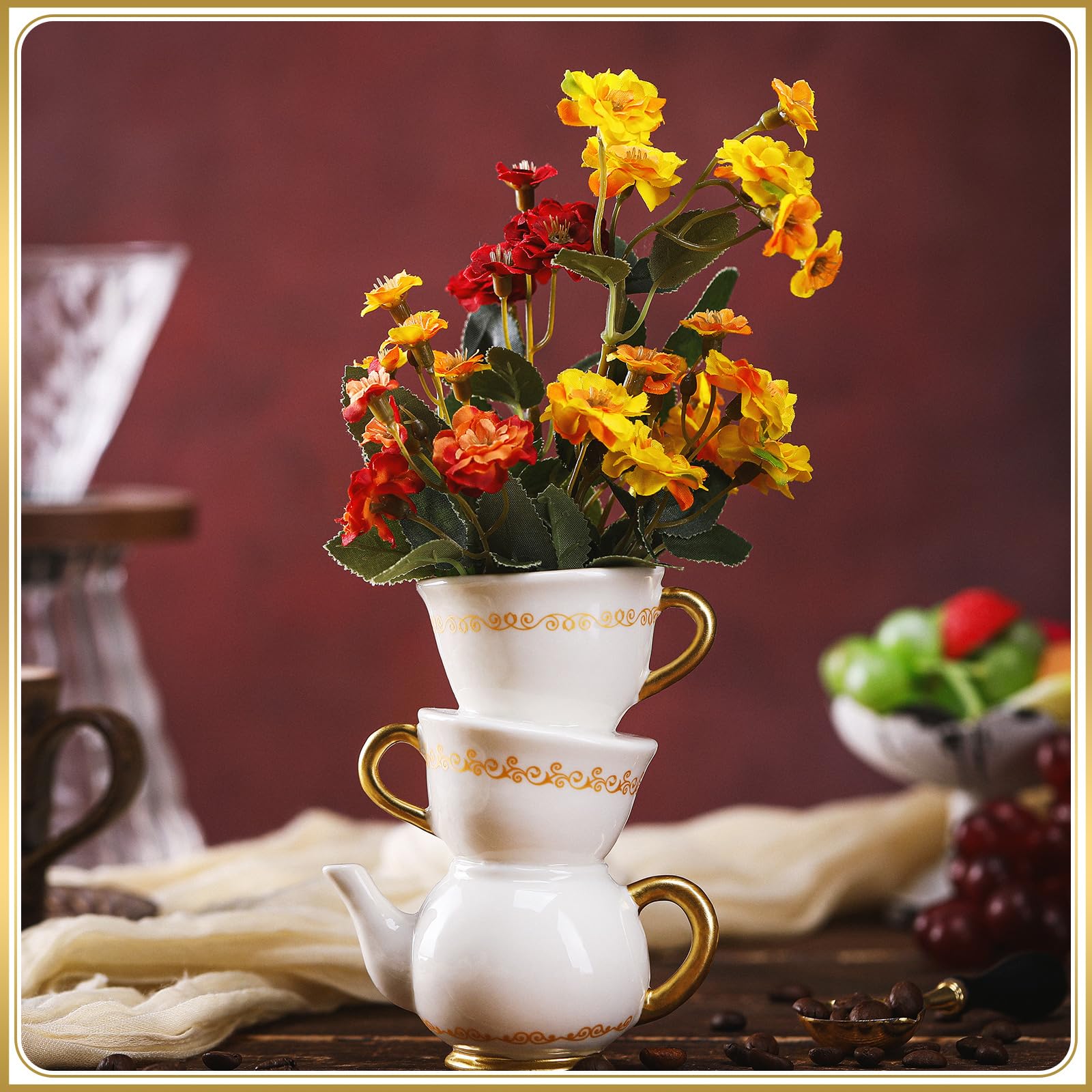 Amazon.com: Tioncy Mini Teacup Bud Vase 5