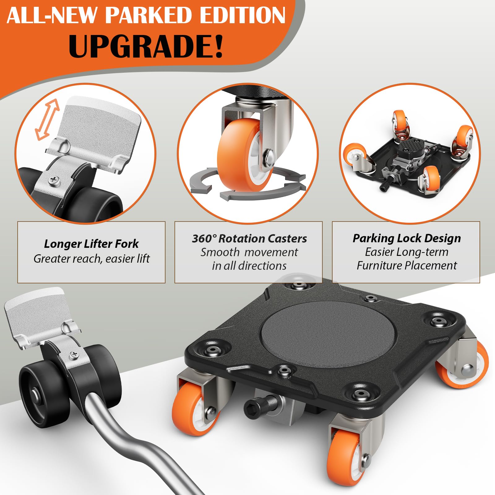 ONEON Kit Ruedas Mover Muebles Pesados con Elevador