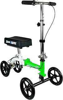 KneeRover GO Knee Scooter – Compact Foldable Knee Walker & Portable Mobility Aid for Adults with Lightweight Design and Adjustable Handlebar (Green)