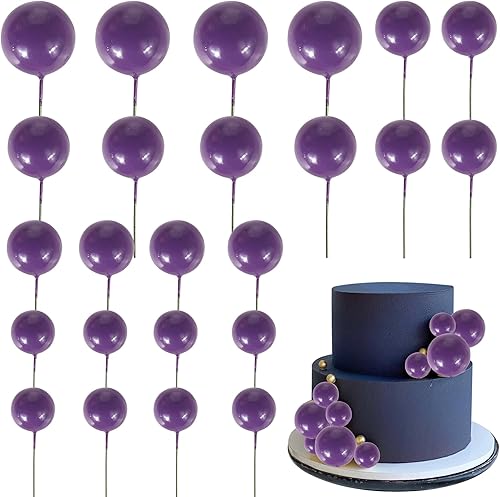 Miniatura 1 de 24 bolas para cupcakes, adornos para tartas, bolas de espuma para manualidades, mini globos, decoración de pasteles para baby shower, cumpleaños,