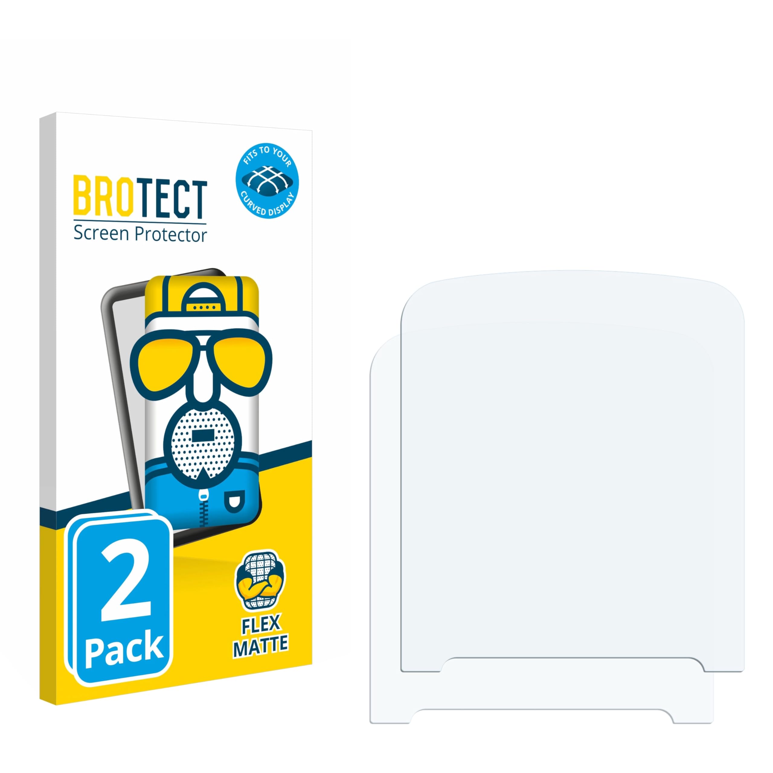 brotect 3D Curved Screen Protector Matte Compatible with Philips GoGear Vibe SA4VBE08 2012 (2 Pack) - Full Screen Coverage