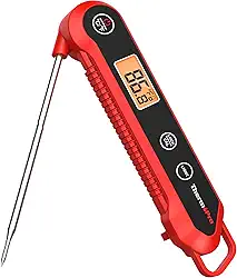 ThermoPro Digital Instant Read Meat Thermometer for Grilling Waterproof Kitchen Food Thermometer with Calibration & Backlight Smoker Oil Fry Candy Thermometer